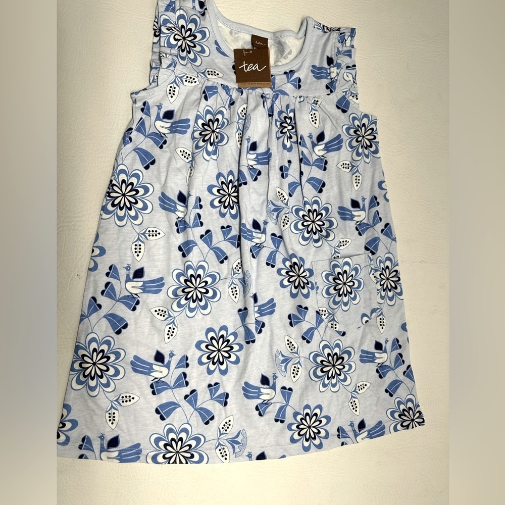 Tea collection floral girl dress size 5 Nwt